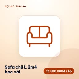 Sofa chữ L 2m4 bọc vải
