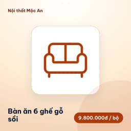 Bàn ăn 6 ghế gỗ sồi