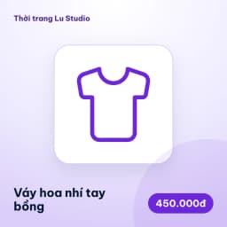 Váy hoa nhí tay bồng